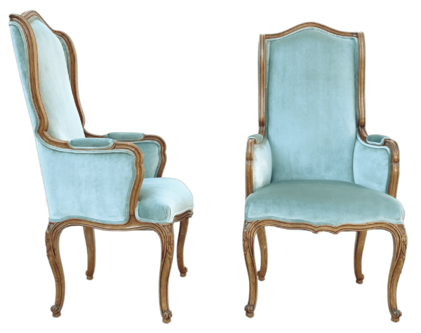 Tall Blue Lissome Highback