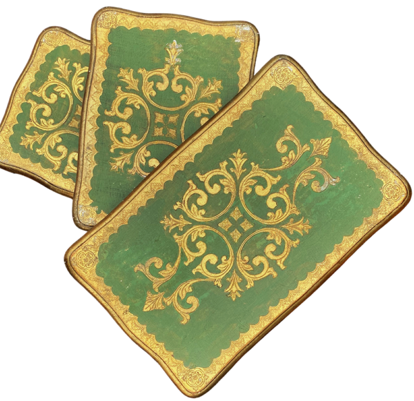 Florentine Nesting Green Gold