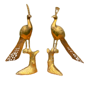 Brass Peacock Pair