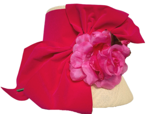 Fuchsia Rose Straw Hat