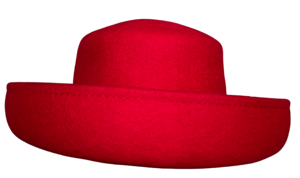Red Felt Brim