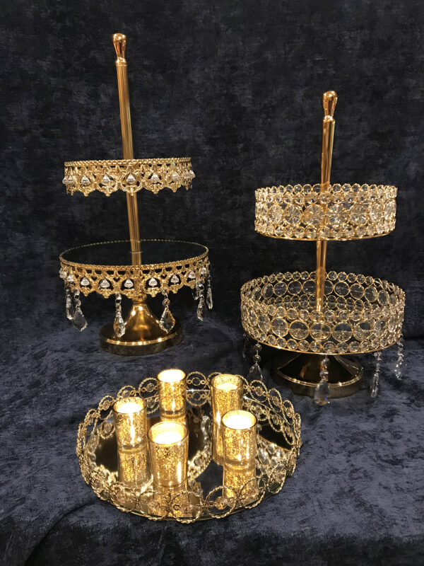 Round Crystal Dessert Tray