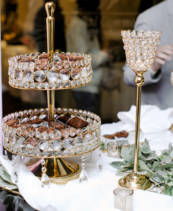 Round Crystal Dessert Tray Clear